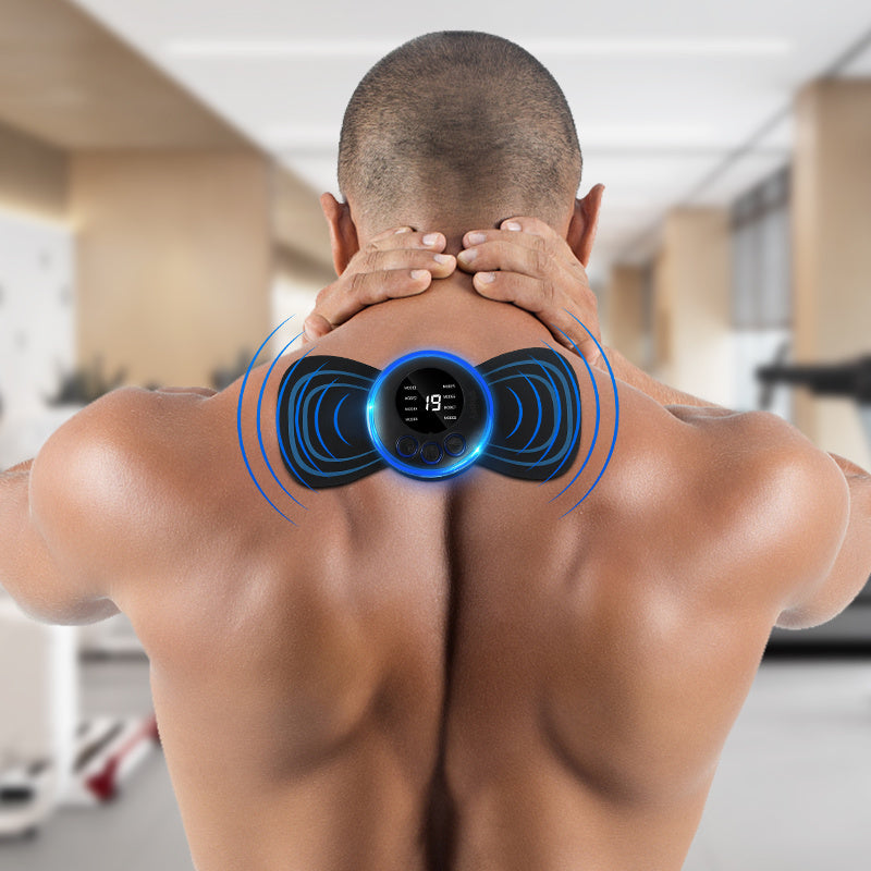 Smart EMS Neck & Shoulder Massager – 8 Modes | 19 Intensity Levels | Portable & Rechargeable