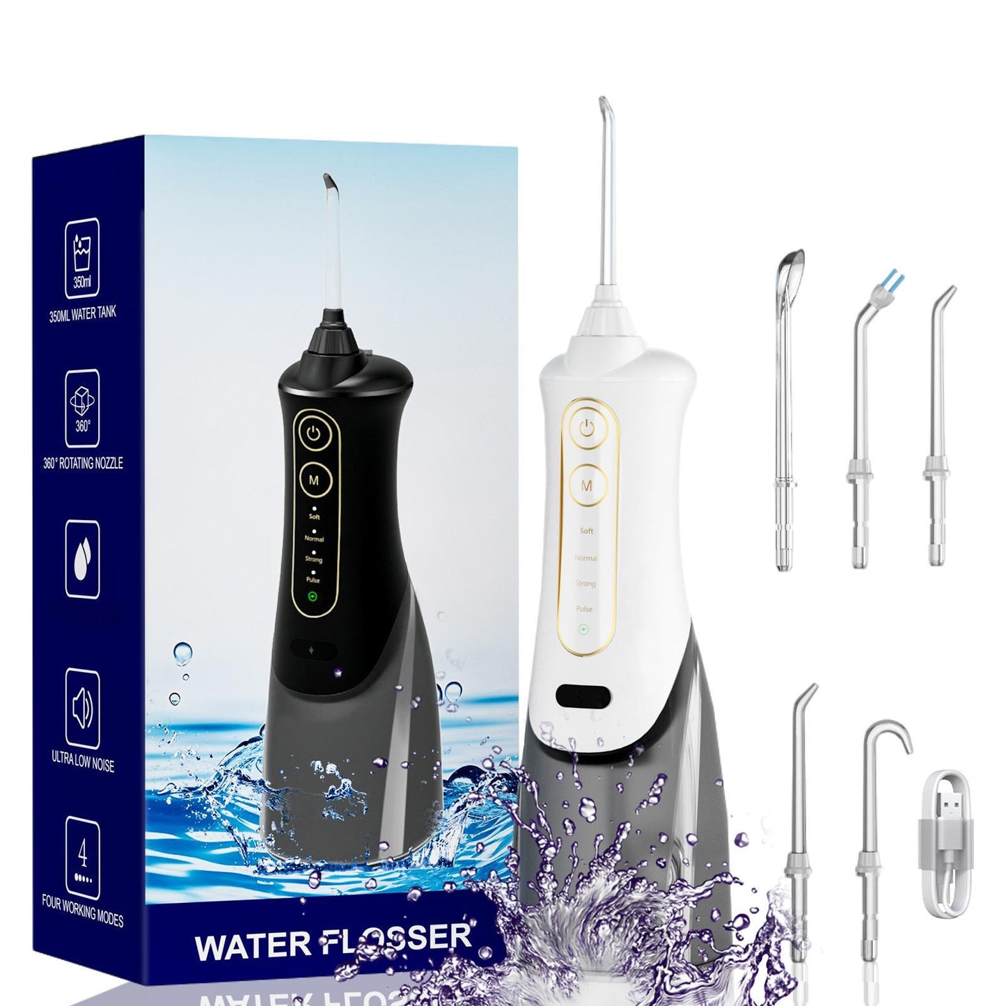 Sejoy Water Flosser | Cordless Rechargeable Oral Irrigator for Teeth & Braces – 5 Cleaning Modes.