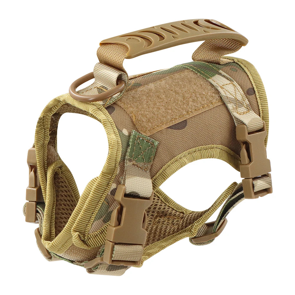 Tactical Cat Harness for Walking – Escape Proof, Adjustable Soft Mesh Pet Vest with Control Handle for Large Cats and Small Dogs