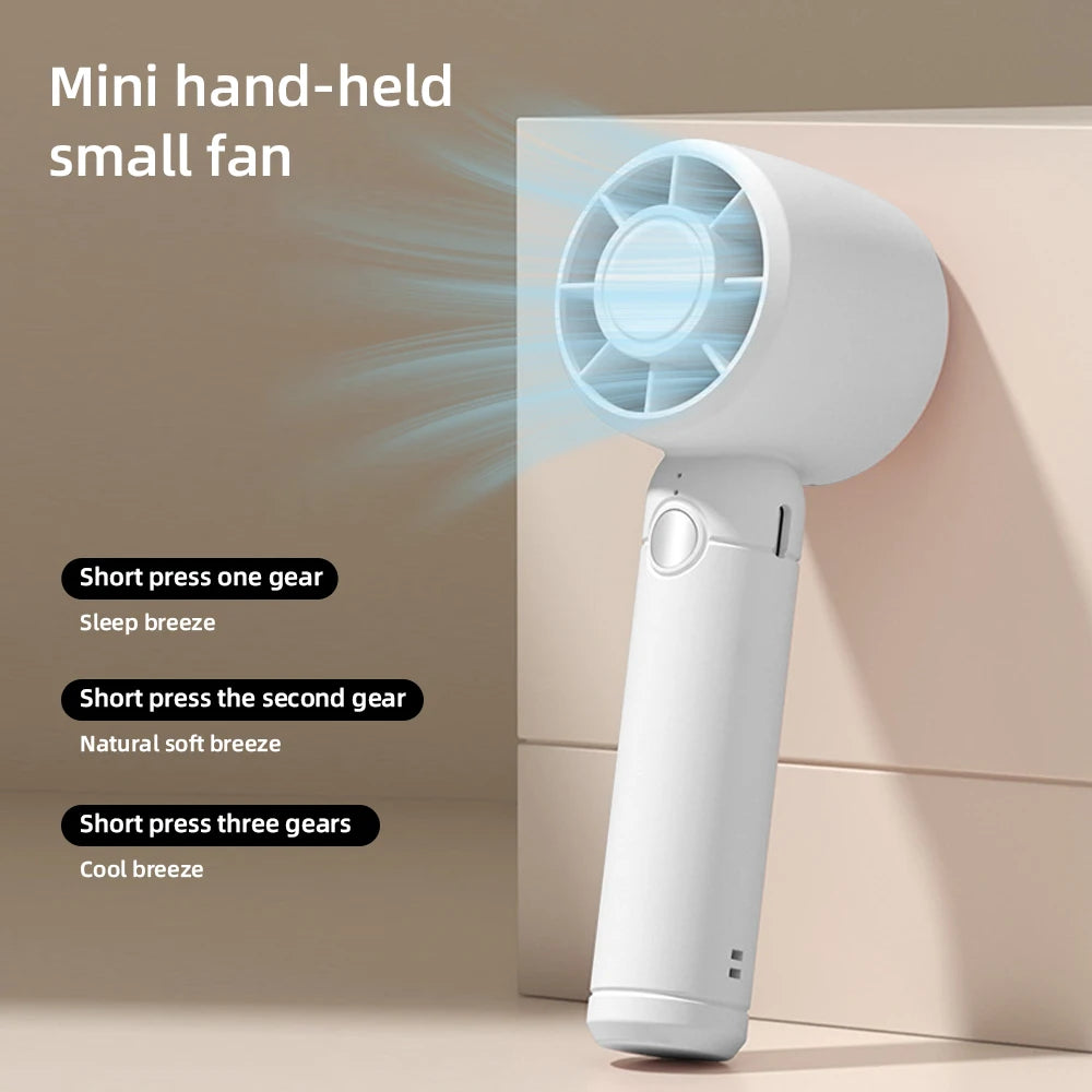 USB Rechargeable Mini Fan with Cooling Function - Portable Handheld Fan for Home, Office, Travel