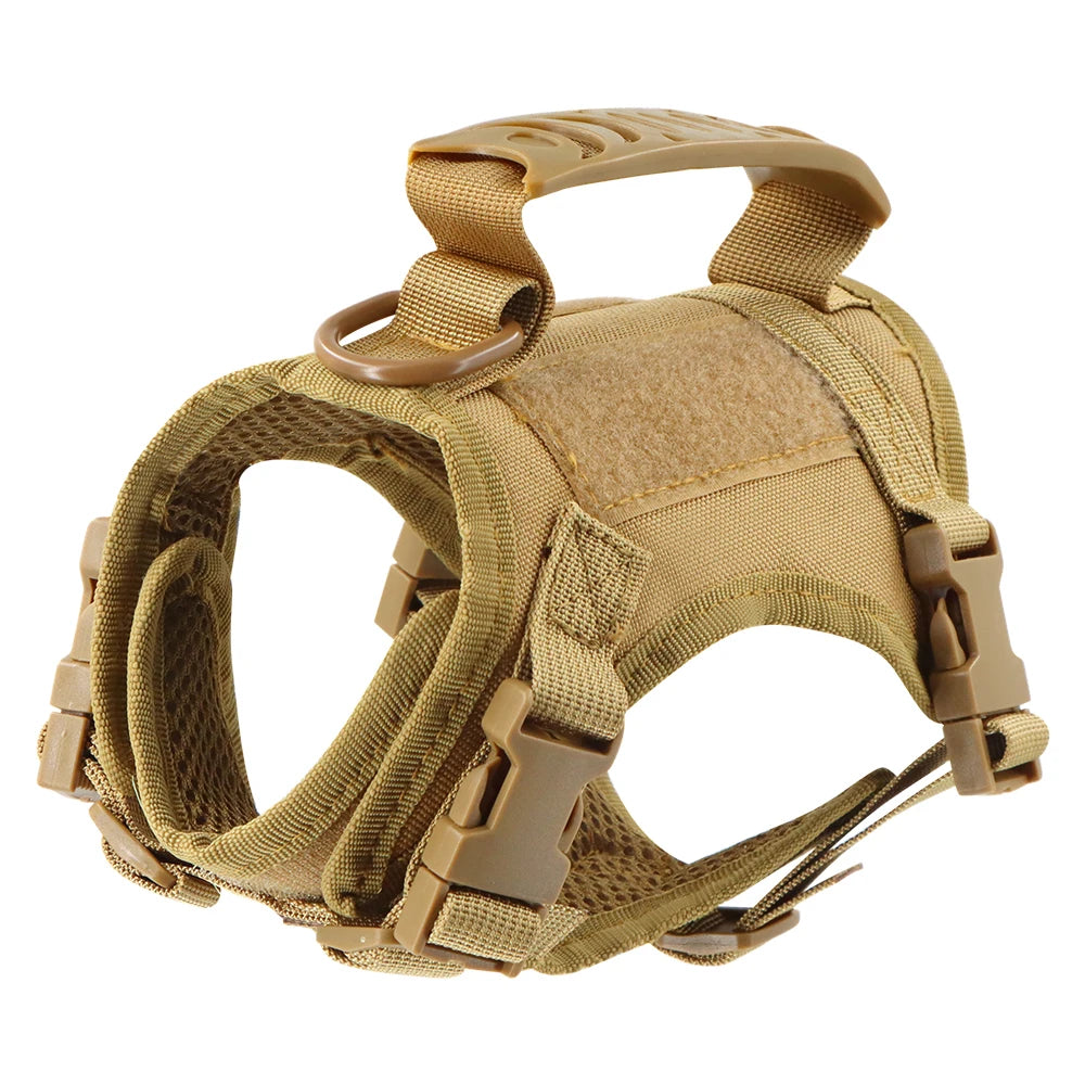 Tactical Cat Harness for Walking – Escape Proof, Adjustable Soft Mesh Pet Vest with Control Handle for Large Cats and Small Dogs