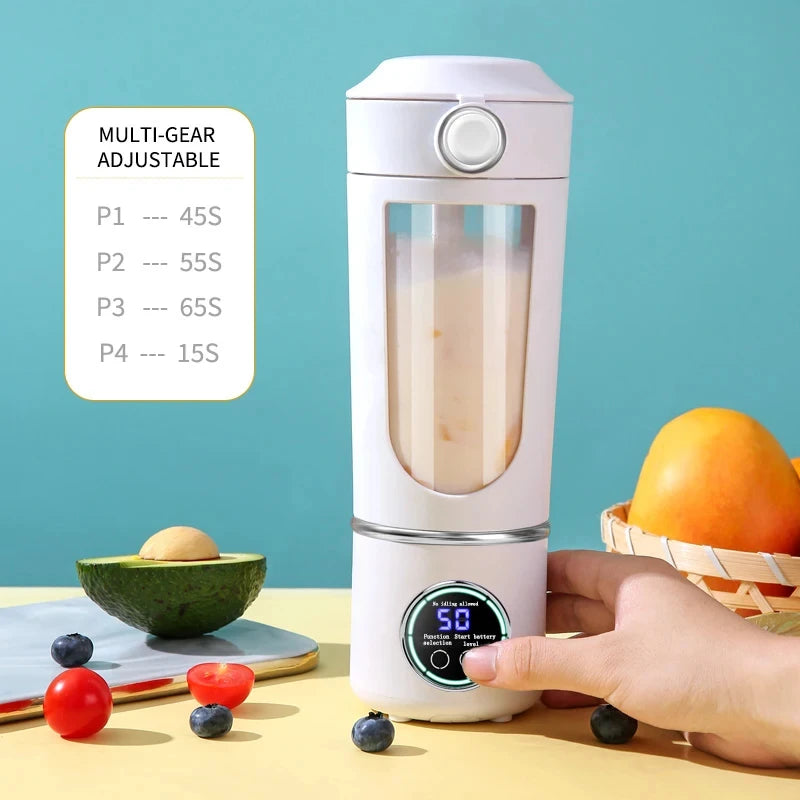 Portable Juicer Blender Bottle – 700ML 12-Blade Smoothie & Shake Maker