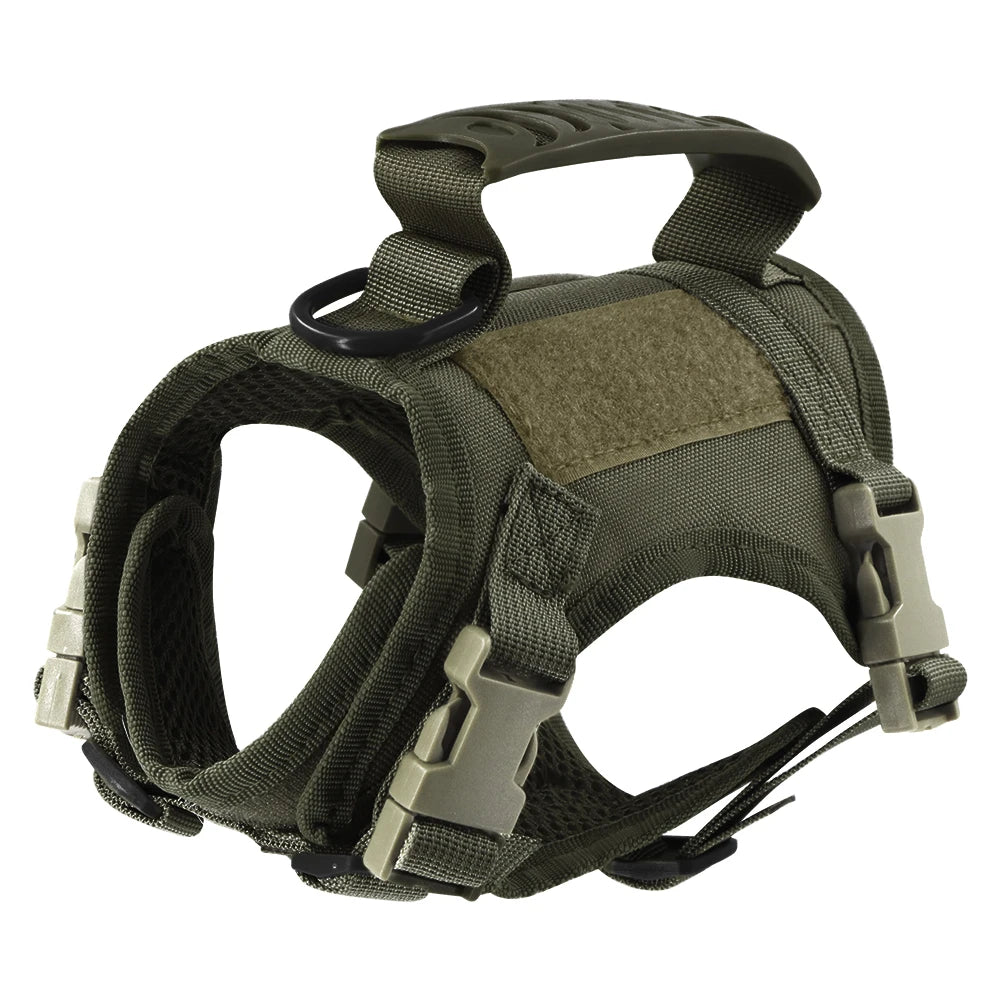 Tactical Cat Harness for Walking – Escape Proof, Adjustable Soft Mesh Pet Vest with Control Handle for Large Cats and Small Dogs