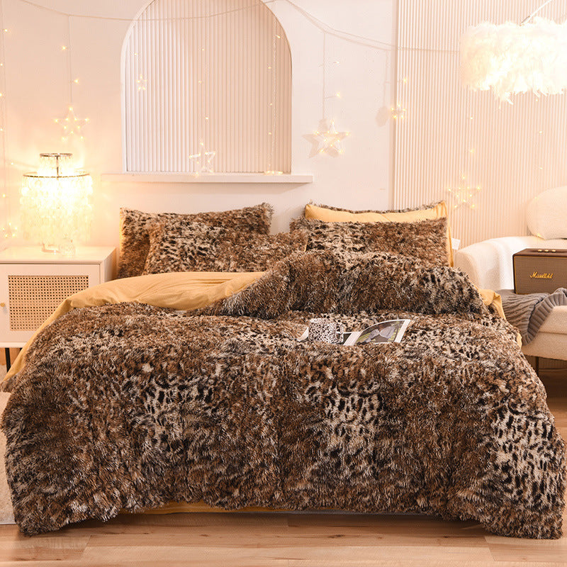 Luxury Plush Fleece Duvet Cover Set – Warm & Fluffy Winter Bedding (Queen/King Size)