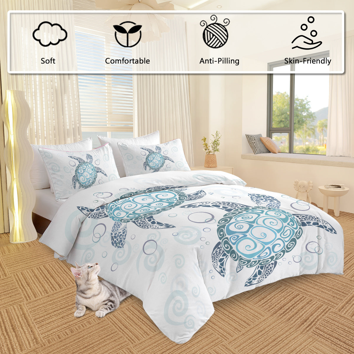Self-Made 3-Piece Bedding Set – Soft & Stylish Quilt Cover with Pillowcases