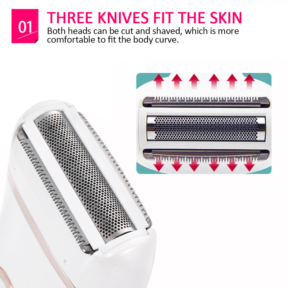 Waterproof Electric Razor | Rechargeable Wet & Dry Shaver for Women