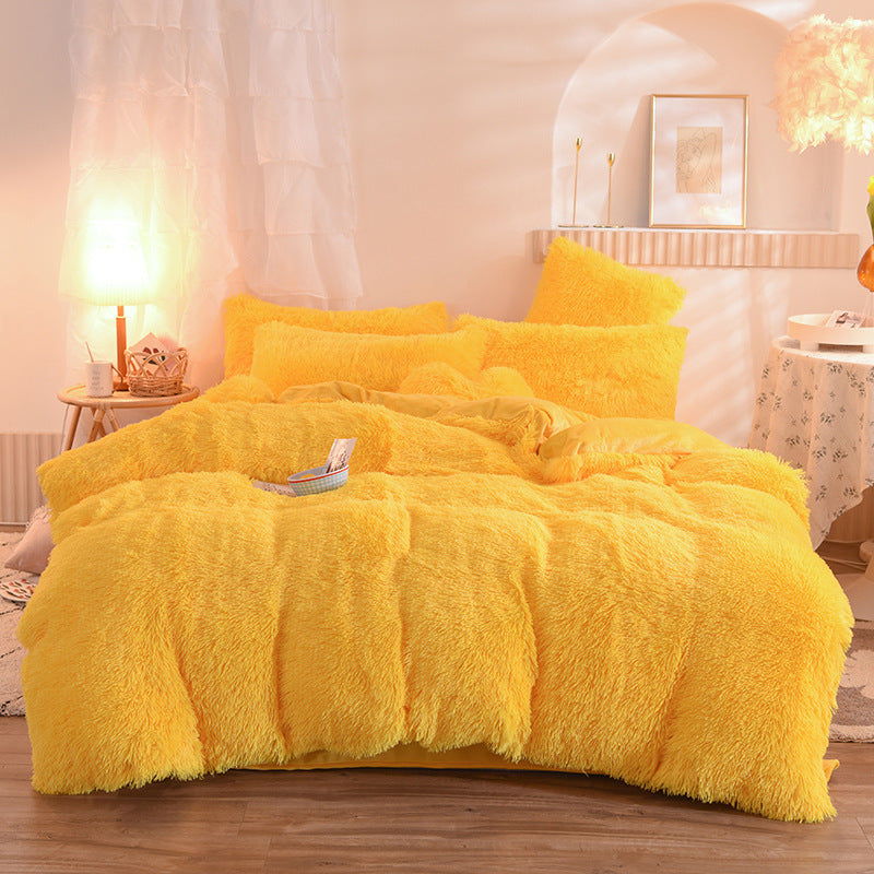 Luxury Plush Fleece Duvet Cover Set – Warm & Fluffy Winter Bedding (Queen/King Size)