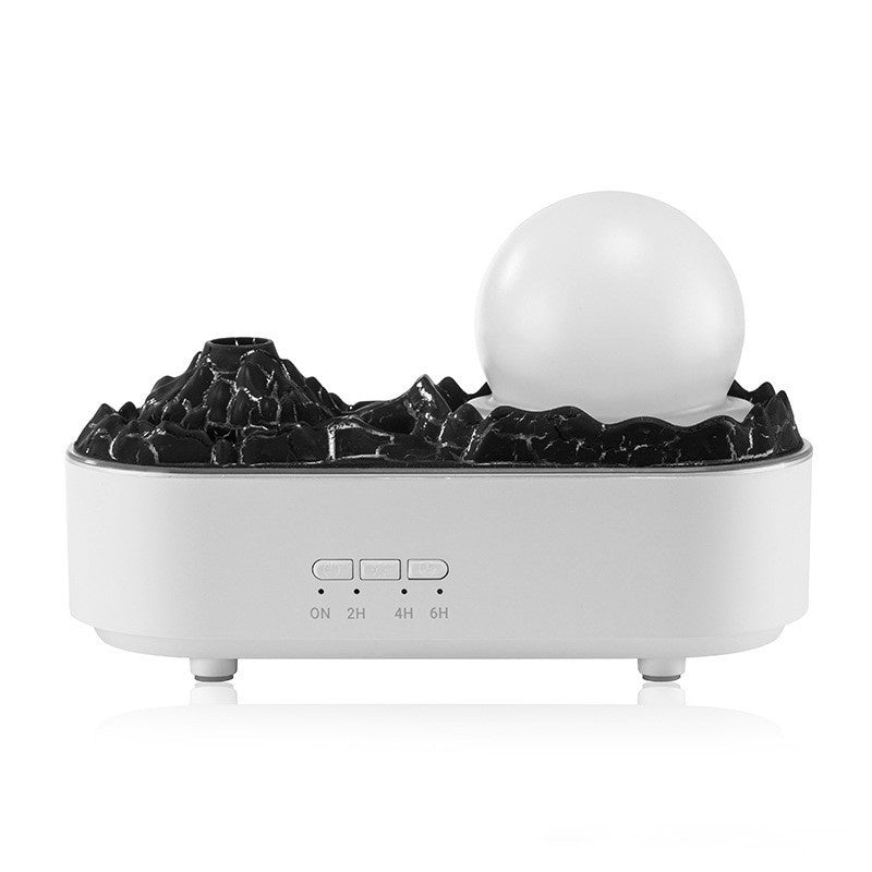 Volcano Humidifier with LED Light – Heavy Fog, Silent Operation, Home Decor