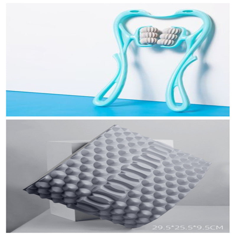 Manual Six-Wheel Neck Massager – Muscle Relaxation Roller Tool