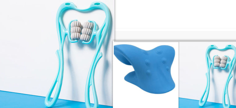 Manual Six-Wheel Neck Massager – Muscle Relaxation Roller Tool