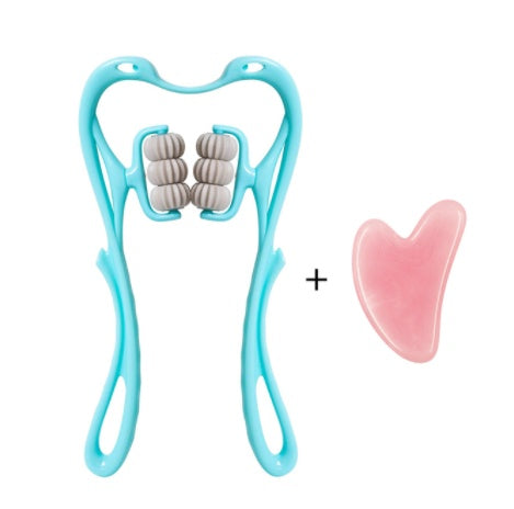 Manual Six-Wheel Neck Massager – Muscle Relaxation Roller Tool
