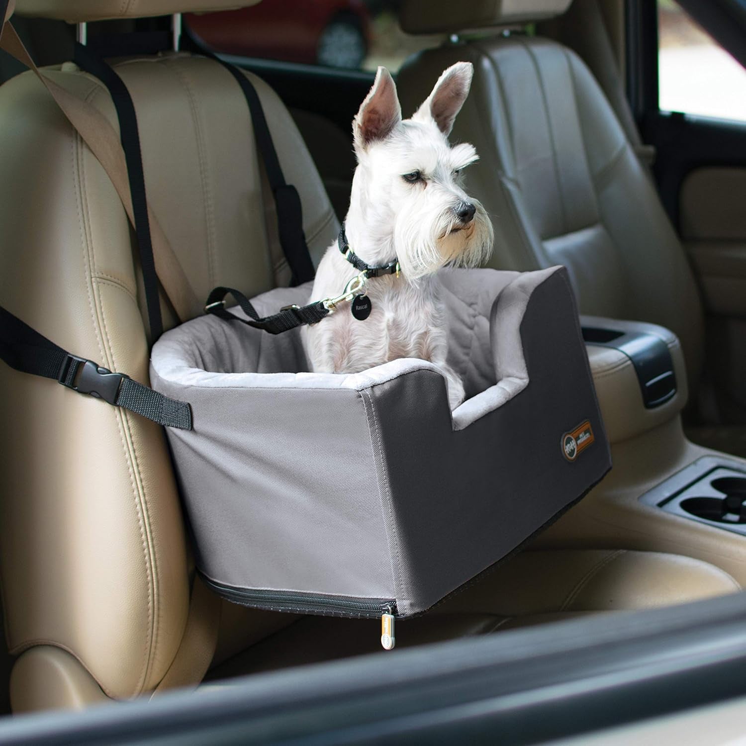 Hangin' Bucket Booster Toy Breed Dog Car Seat Gray 16 X 14.5 Inches