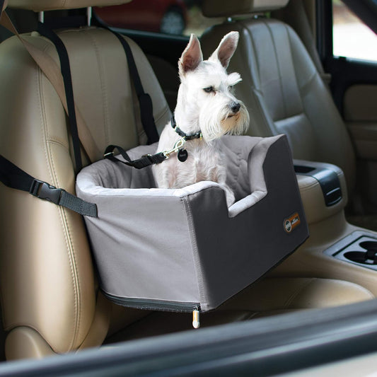 Hangin' Bucket Booster Toy Breed Dog Car Seat Gray 16 X 14.5 Inches