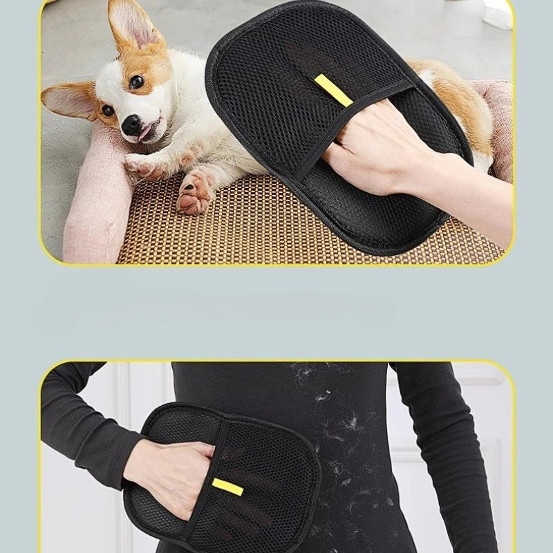 Pet Hair Remover Glove – Washable Portable De-Shedding Brush for Pets