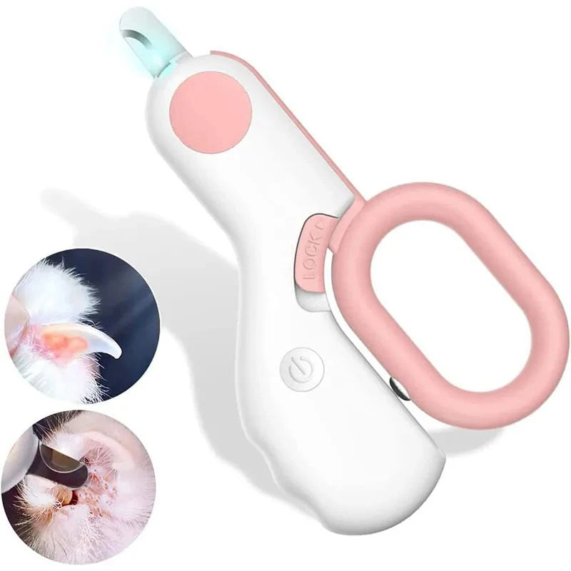 LED Pet Nail Clipper – Professional Cat & Dog Claw Trimmer with Safety Lock