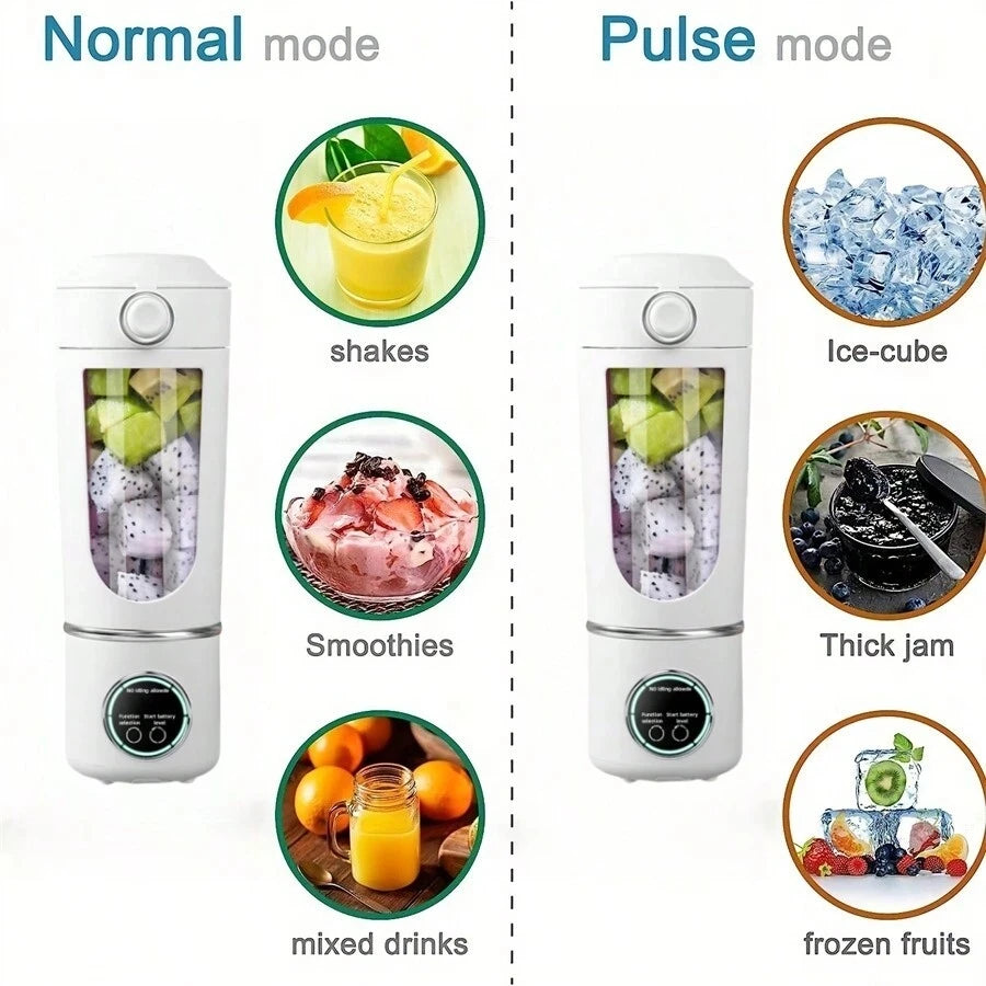 Portable Juicer Blender Bottle – 700ML 12-Blade Smoothie & Shake Maker