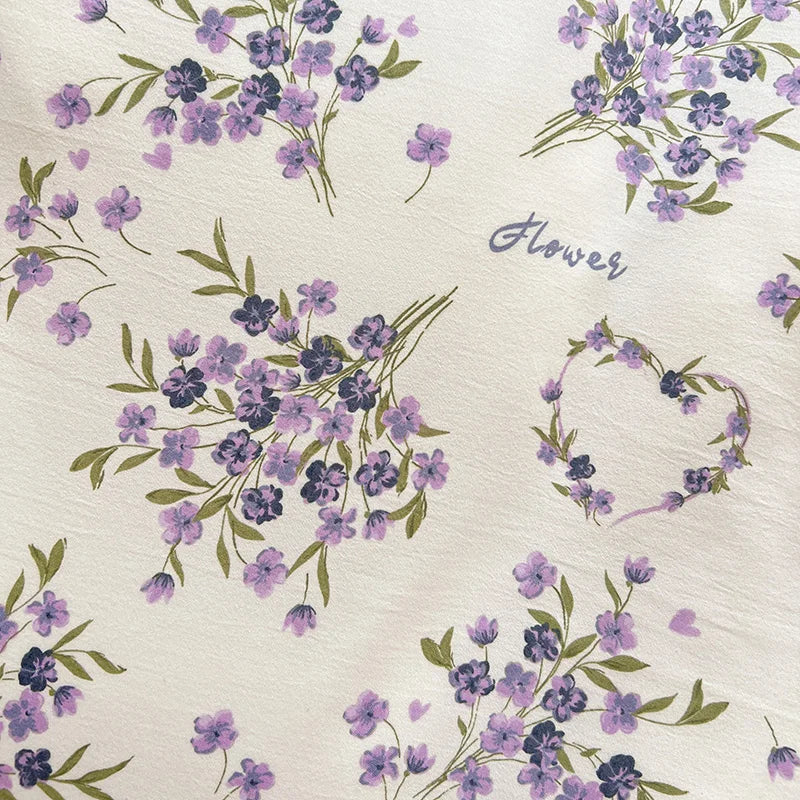 1pc Purple Lavender Printed Duvet Cover Single/Queen/King Size Quilt Cover for Double Bed Flower housse de couette220x240cm