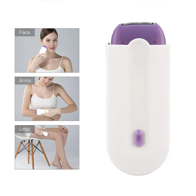 Body Blue-Light Epilator Induction Ladies' Shaver Hair Remover Tool Rotary Electric Automatic Face Leg Bikini Lip Depilator