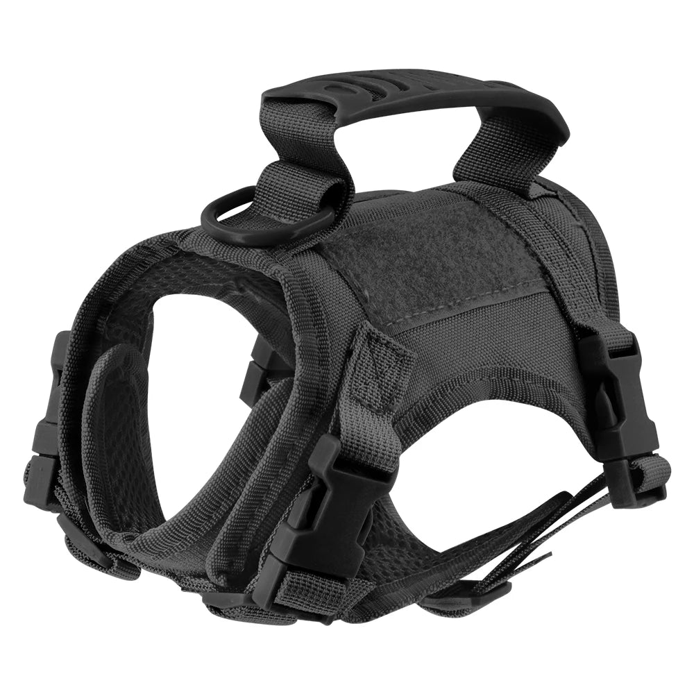 Tactical Cat Harness for Walking – Escape Proof, Adjustable Soft Mesh Pet Vest with Control Handle for Large Cats and Small Dogs