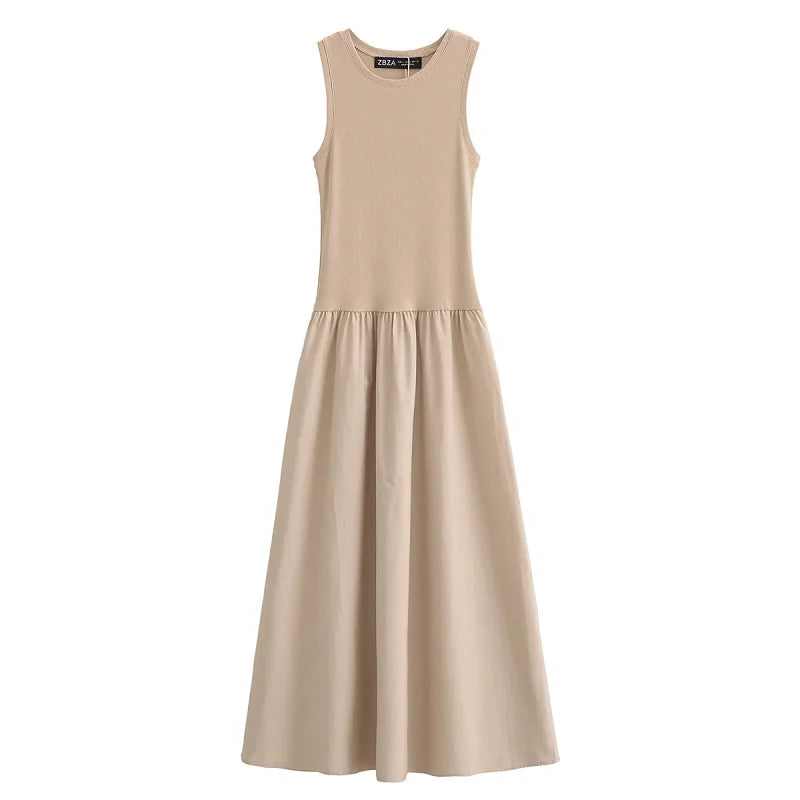 HXAO Elegant Long Dress 2025 – Women’s Sleeveless Casual Party Dress