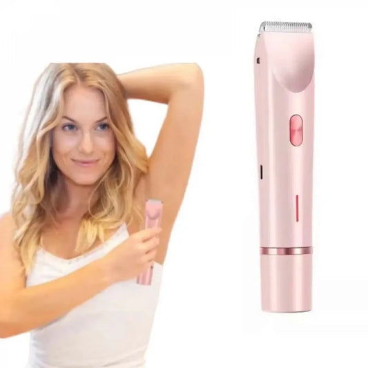 Portable 2-in-1 Waterproof Ladies Shaver – Painless Electric Hair Removal Razor