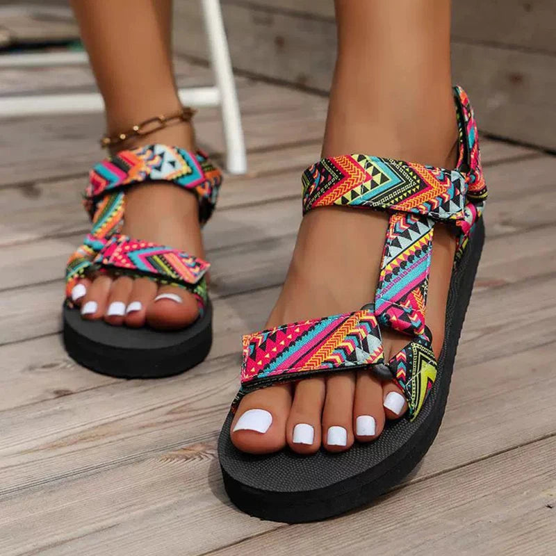 Women’s Summer Flat Sandals – Hemp Rope Beach Slippers, Casual Outdoor Shoes