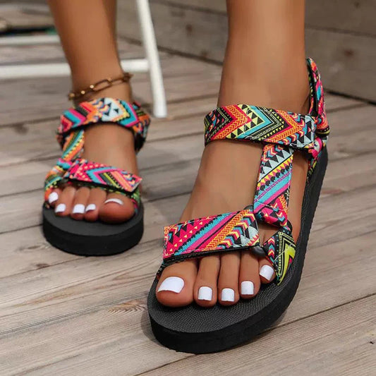 Women’s Summer Flat Sandals – Hemp Rope Beach Slippers, Casual Outdoor Shoes