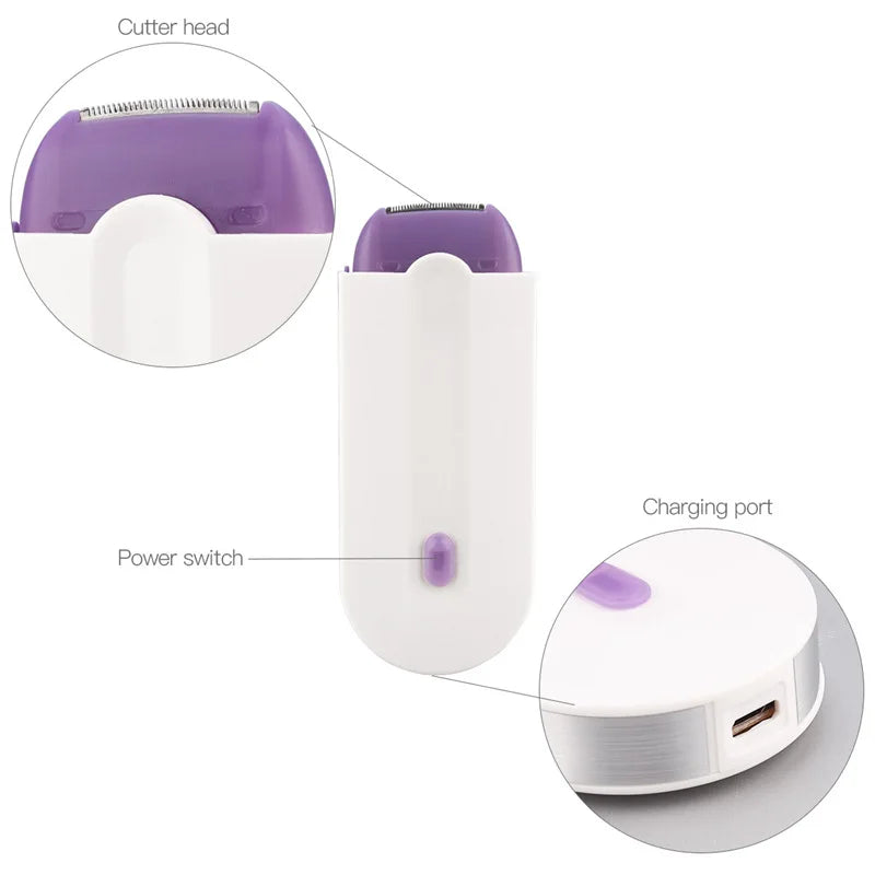 Body Blue-Light Epilator Induction Ladies' Shaver Hair Remover Tool Rotary Electric Automatic Face Leg Bikini Lip Depilator