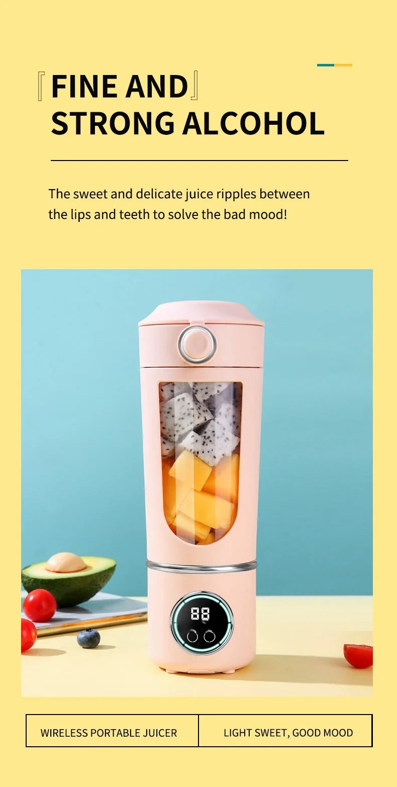 Portable Juicer Blender Bottle – 700ML 12-Blade Smoothie & Shake Maker