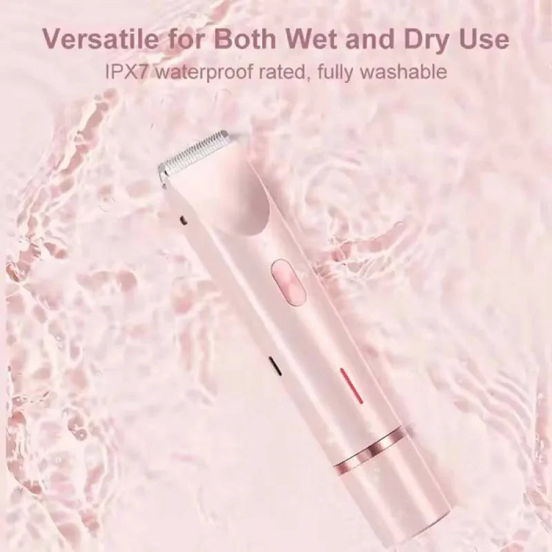 Portable 2-in-1 Waterproof Ladies Shaver – Painless Electric Hair Removal Razor