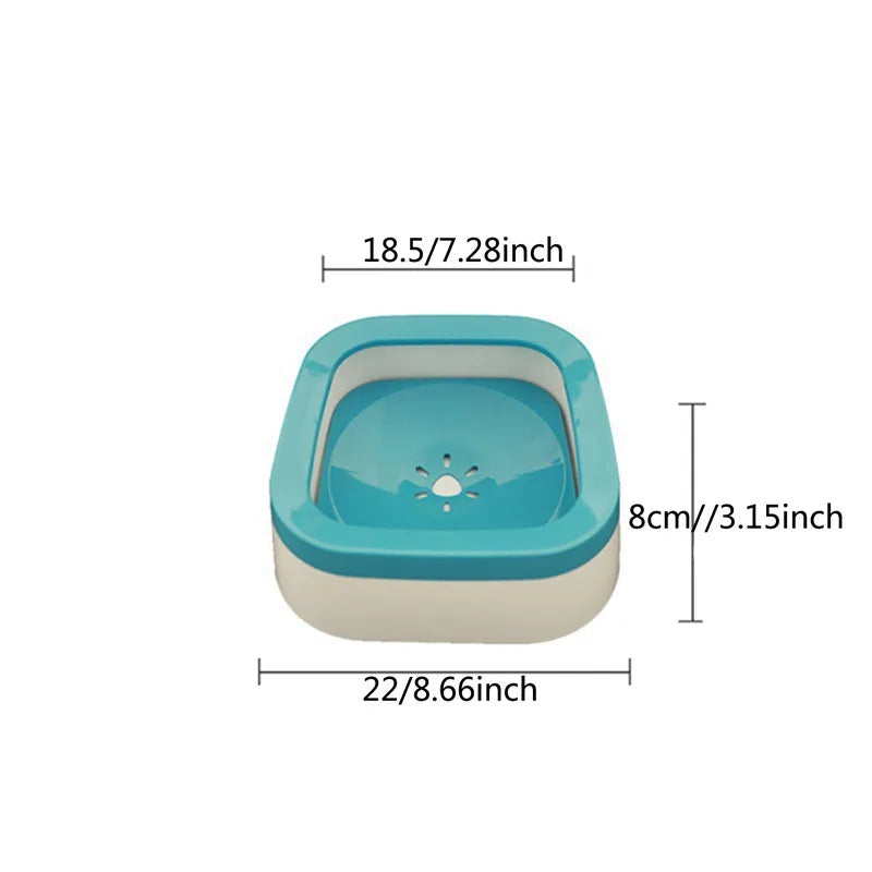Anti-Splash Pet Water Bowl – 1L Large Capacity Drinking Bowl for Dogs & Cats