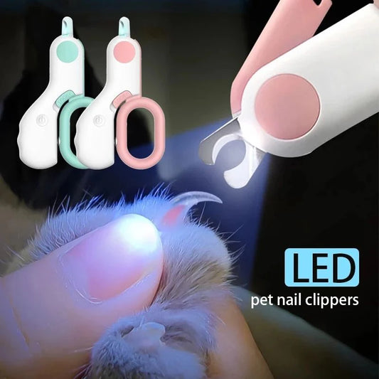 LED Pet Nail Clipper – Professional Cat & Dog Claw Trimmer with Safety Lock
