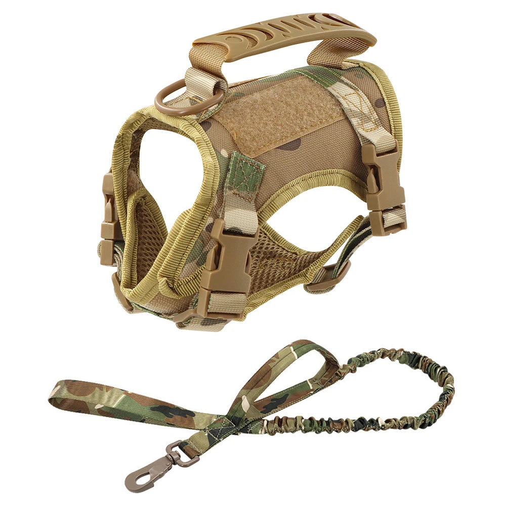 Tactical Cat Harness for Walking – Escape Proof, Adjustable Soft Mesh Pet Vest with Control Handle for Large Cats and Small Dogs