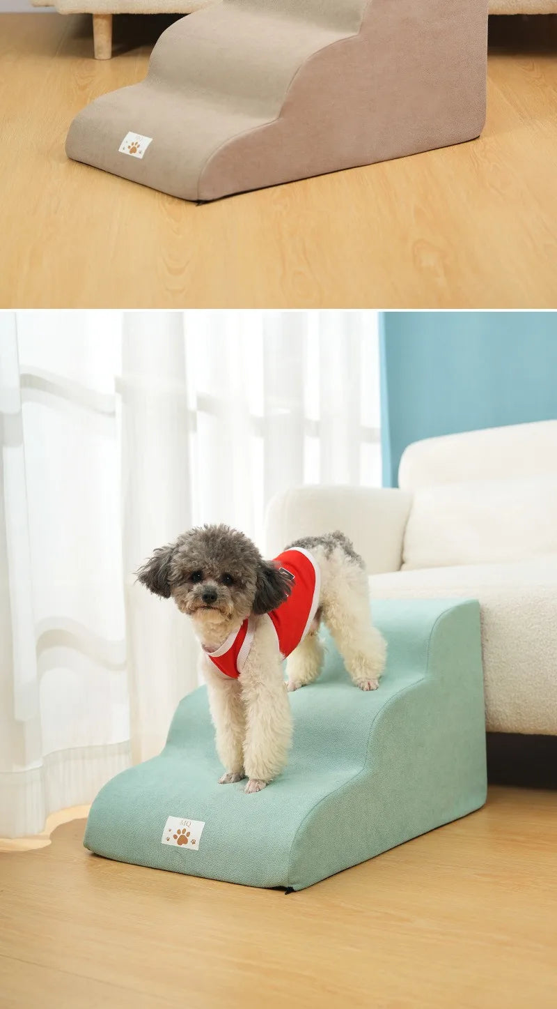 Pet Step Stairs – 2/3 Step Dog & Cat Ramp with Washable Cover