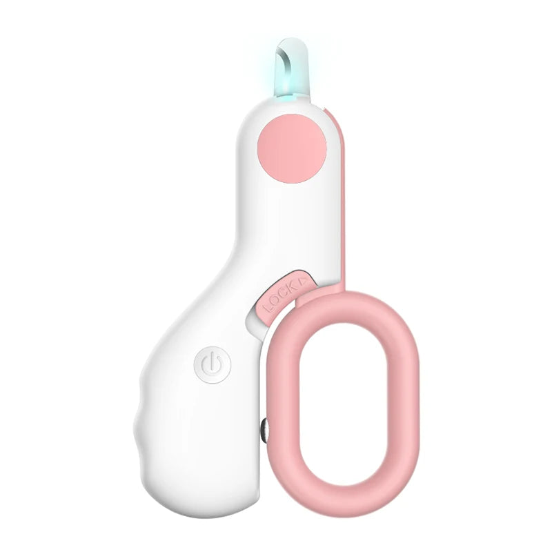 LED Pet Nail Clipper – Professional Cat & Dog Claw Trimmer with Safety Lock