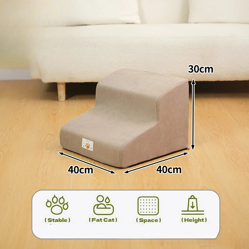 Pet Step Stairs – 2/3 Step Dog & Cat Ramp with Washable Cover