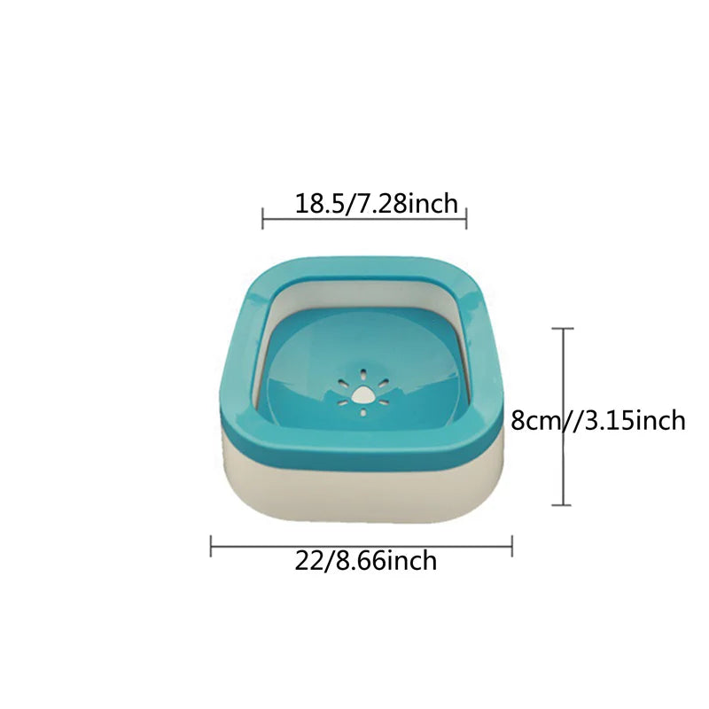 Anti-Splash Pet Water Bowl – 1L Large Capacity Drinking Bowl for Dogs & Cats