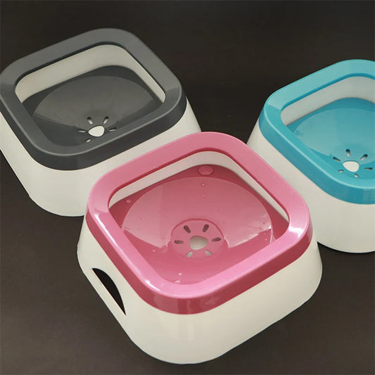 Anti-Splash Pet Water Bowl – 1L Large Capacity Drinking Bowl for Dogs & Cats