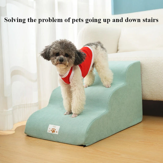 Pet Step Stairs – 2/3 Step Dog & Cat Ramp with Washable Cover