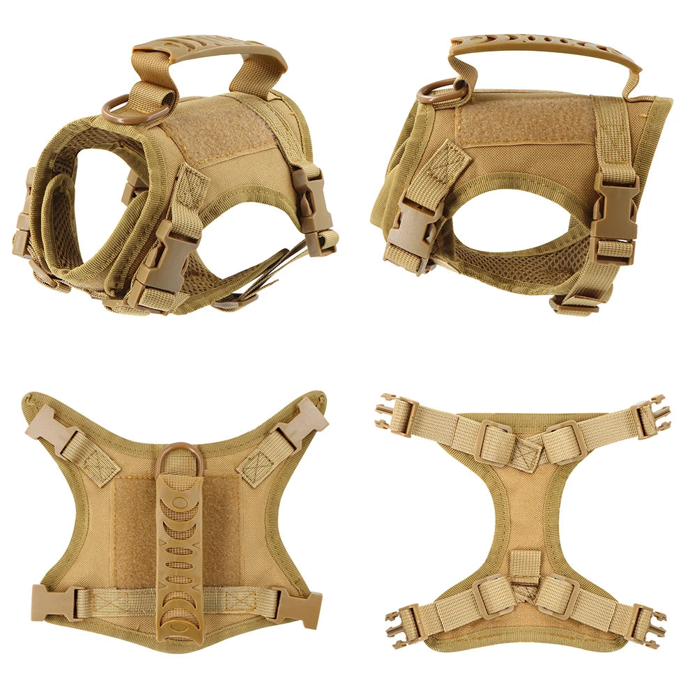 Tactical Cat Harness for Walking – Escape Proof, Adjustable Soft Mesh Pet Vest with Control Handle for Large Cats and Small Dogs