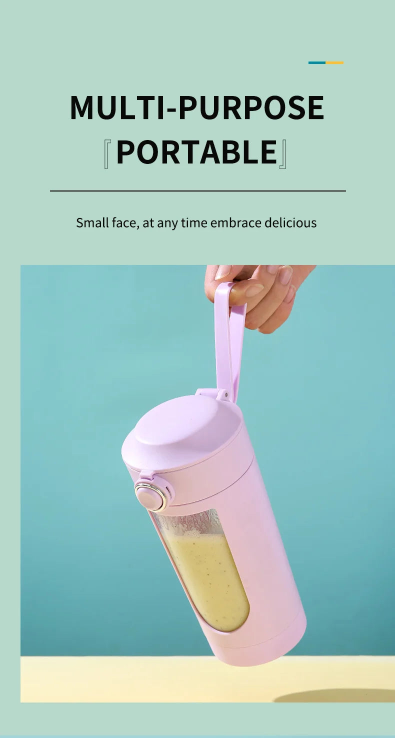 Portable Juicer Blender Bottle – 700ML 12-Blade Smoothie & Shake Maker