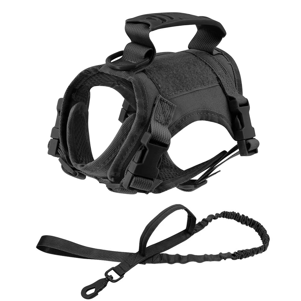 Tactical Cat Harness for Walking – Escape Proof, Adjustable Soft Mesh Pet Vest with Control Handle for Large Cats and Small Dogs