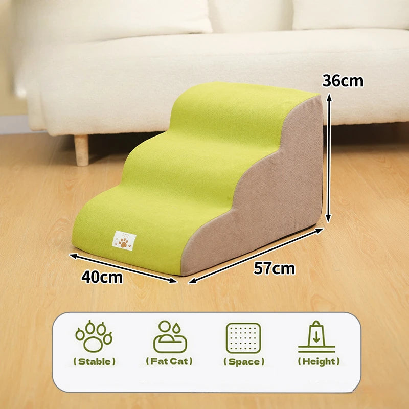 Pet Step Stairs – 2/3 Step Dog & Cat Ramp with Washable Cover