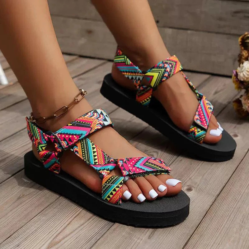 Women’s Summer Flat Sandals – Hemp Rope Beach Slippers, Casual Outdoor Shoes