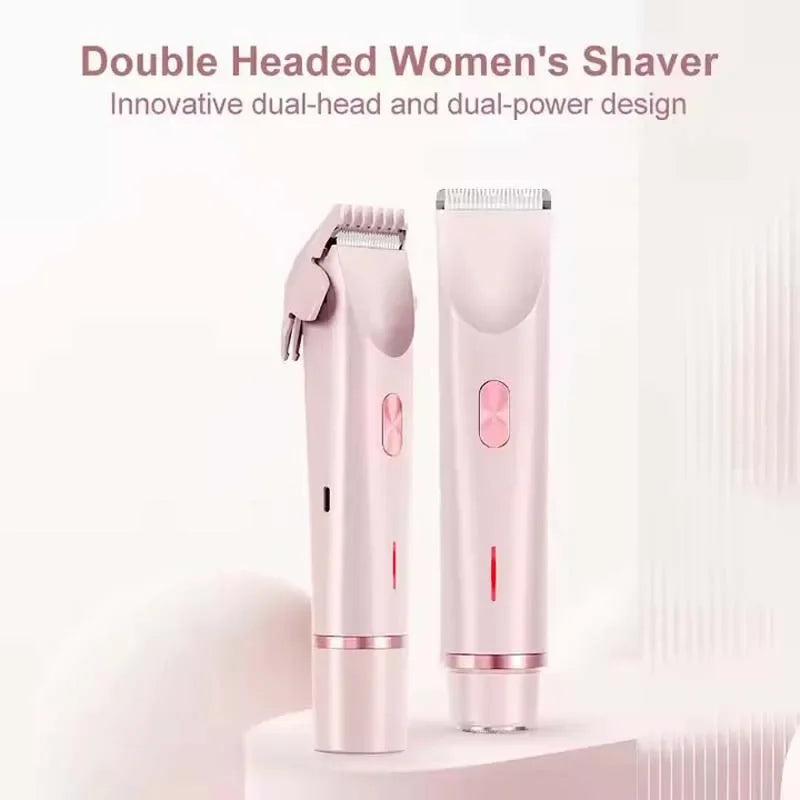 Portable 2-in-1 Waterproof Ladies Shaver – Painless Electric Hair Removal Razor
