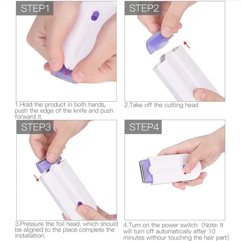 Body Blue-Light Epilator Induction Ladies' Shaver Hair Remover Tool Rotary Electric Automatic Face Leg Bikini Lip Depilator