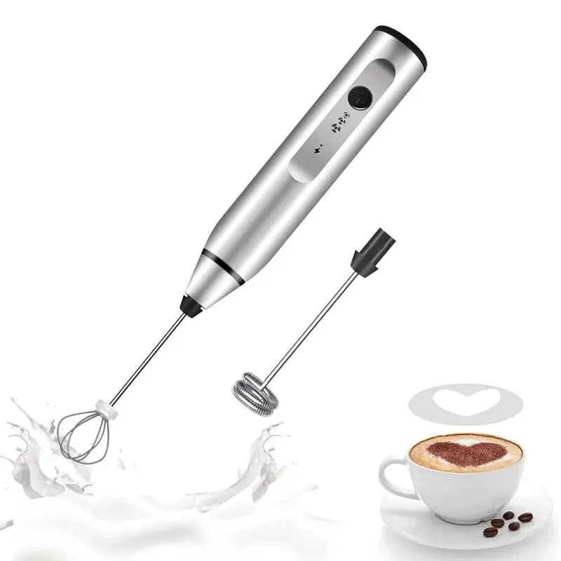 Portable Electric Milk Frother – USB Rechargeable Handheld Coffee Mixer & Egg Beater