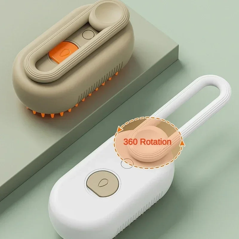 3-in-1 Pet Spray Massage Brush – Steam, Bath & Hair Removal Comb for Cats & Dogs