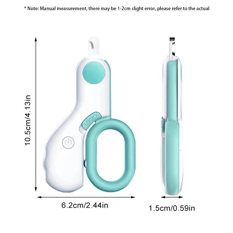 LED Pet Nail Clipper – Professional Cat & Dog Claw Trimmer with Safety Lock