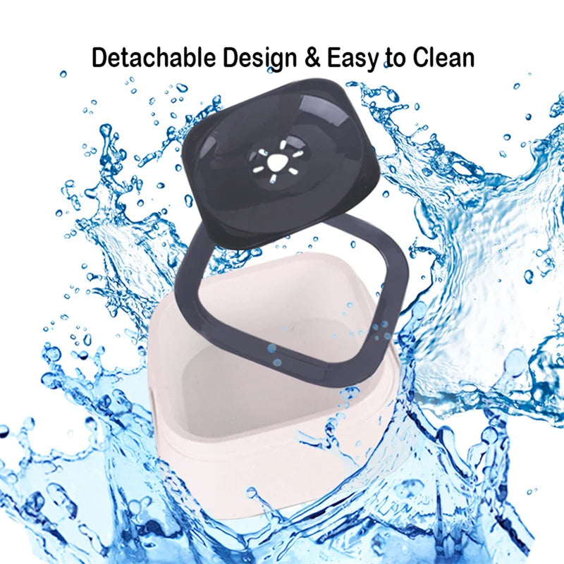 Anti-Splash Pet Water Bowl – 1L Large Capacity Drinking Bowl for Dogs & Cats